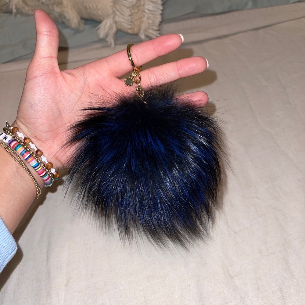 Michael Kors pompom keychain